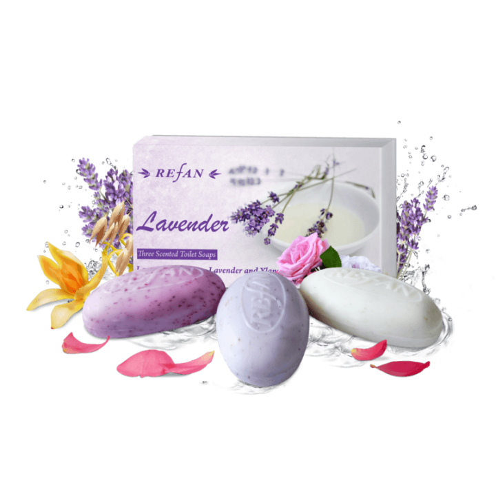 Specialized soaps Three scented tolilet soaps Lavender