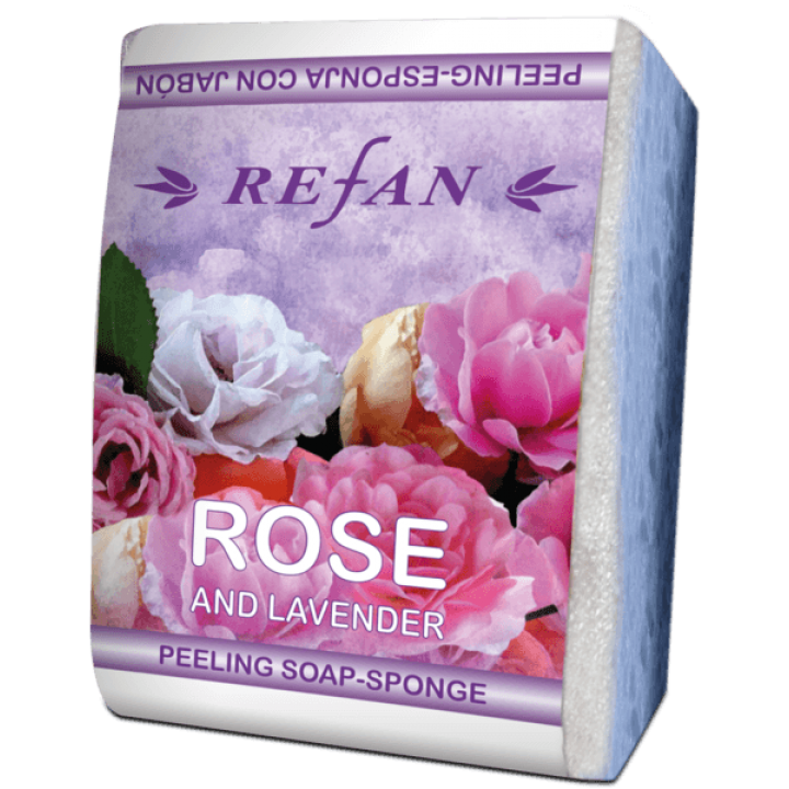 Peeling soap sponges Peeling soap-sponge - Lavender and Rose